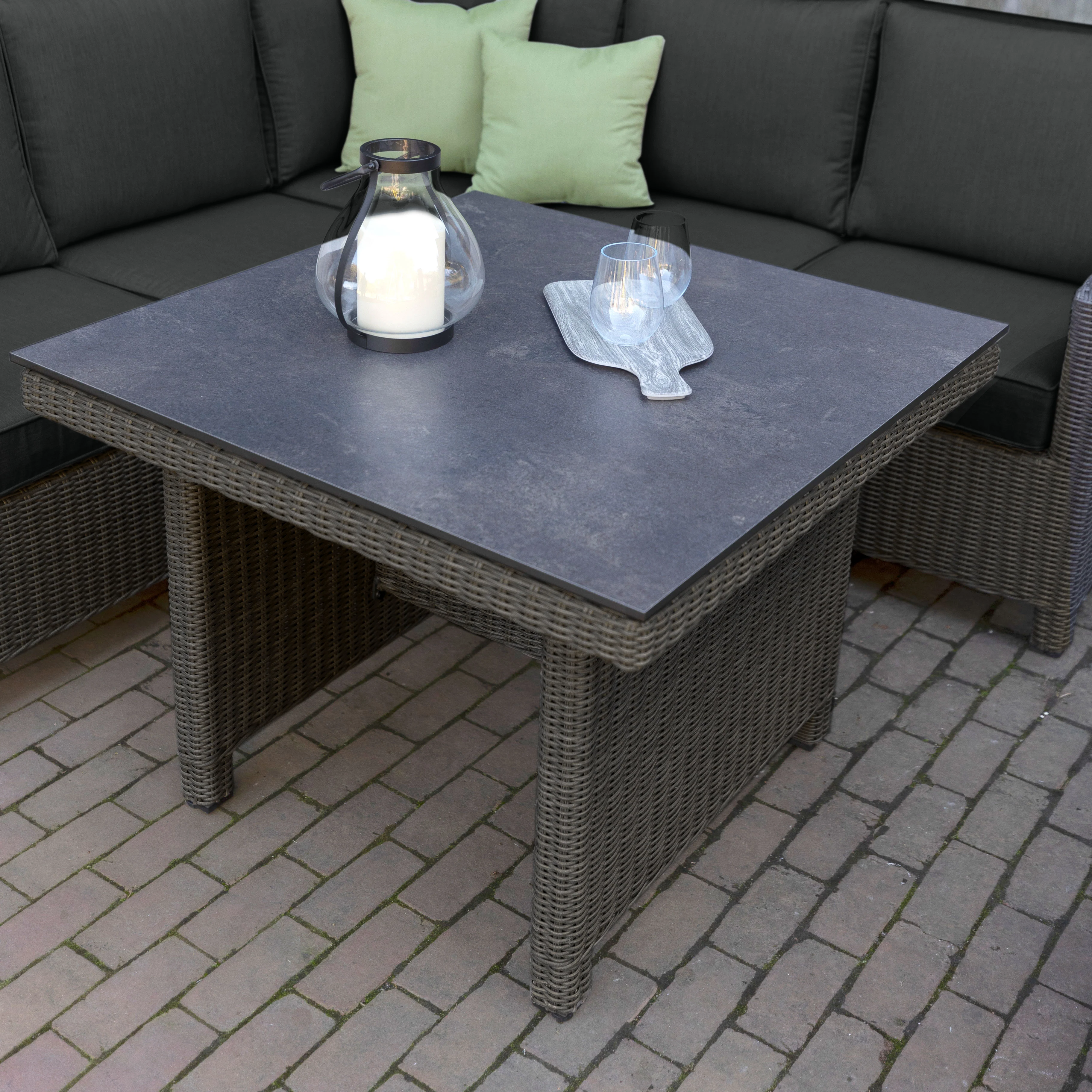 Palma Modular Wicker Corner Set with 37-inch Dining Table - Image 6
