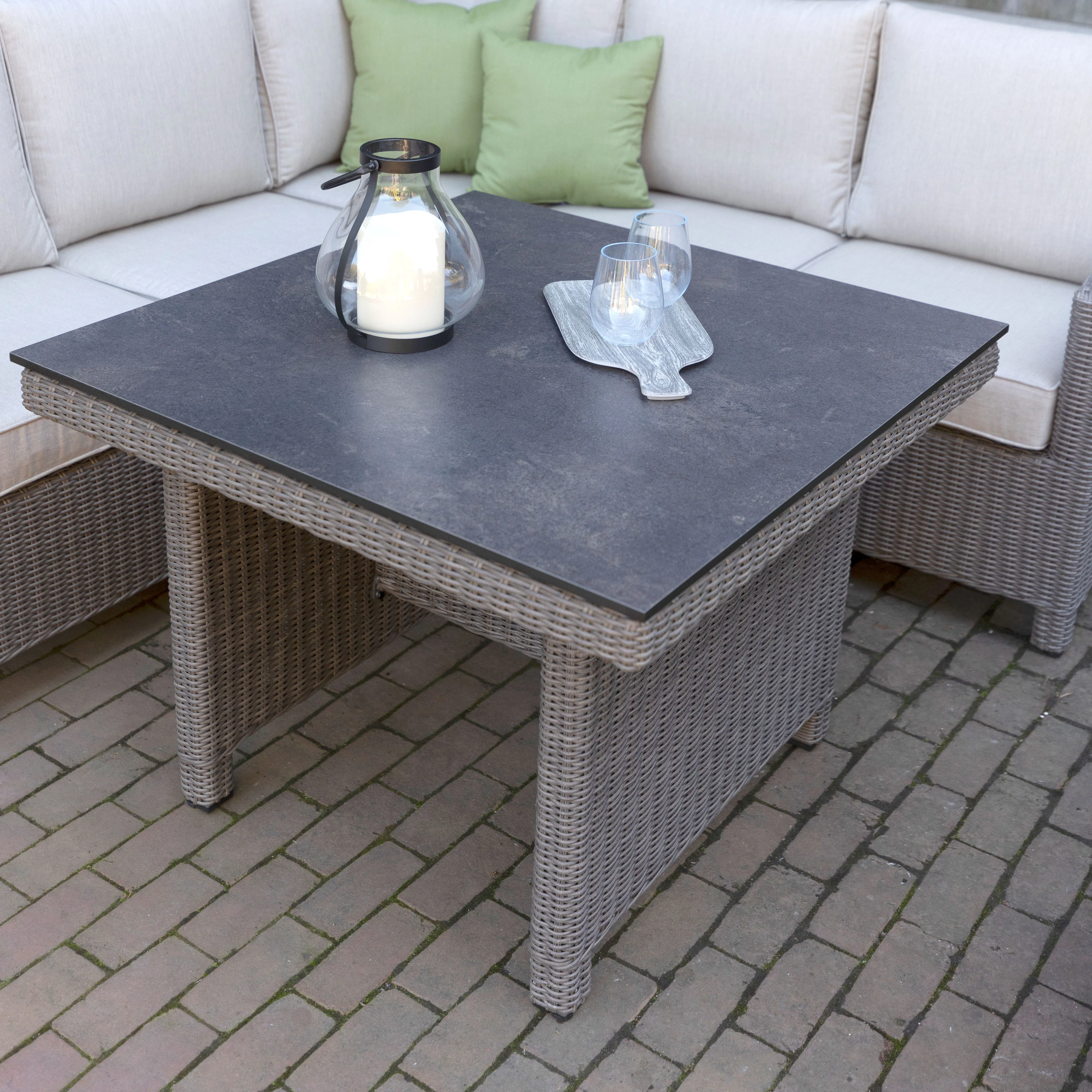 Palma Modular Wicker Corner Set with Swivel Glider - Image 7
