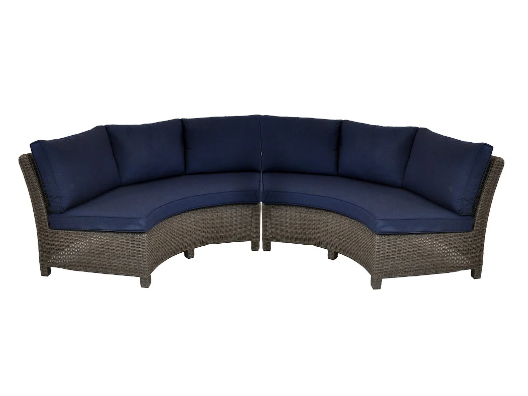 Palma Wicker Round Lounge Set - 5-Piece - Image 3