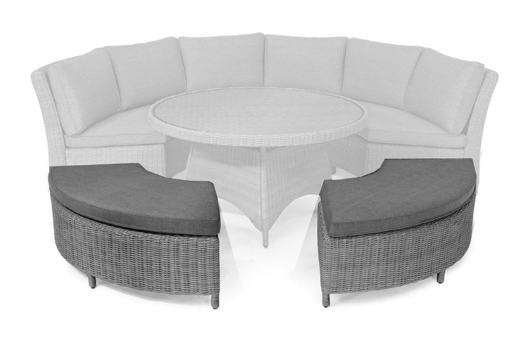 Palma Wicker Curved Bench - Image 3