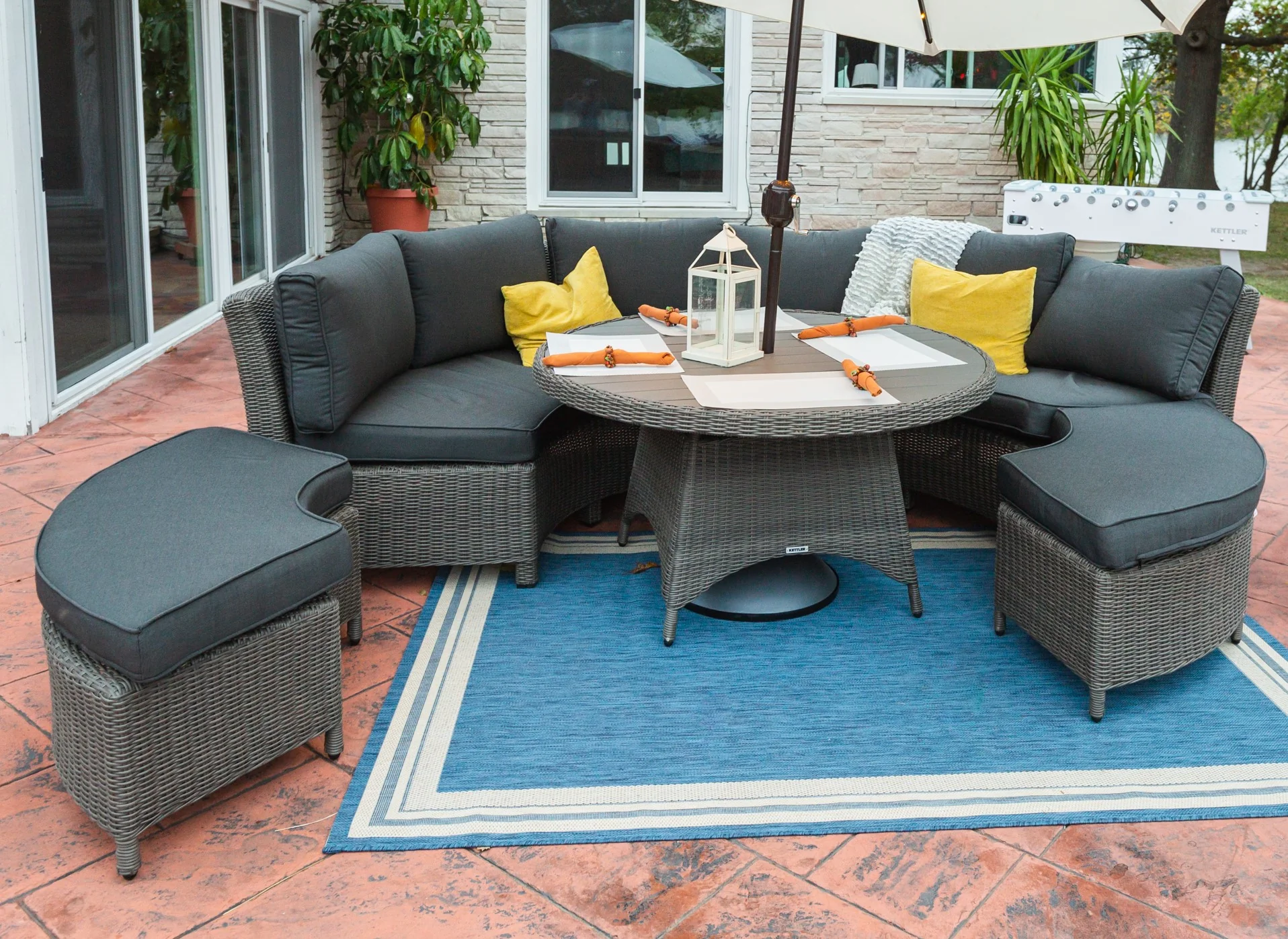 Palma Wicker Curved Bench - Image 6