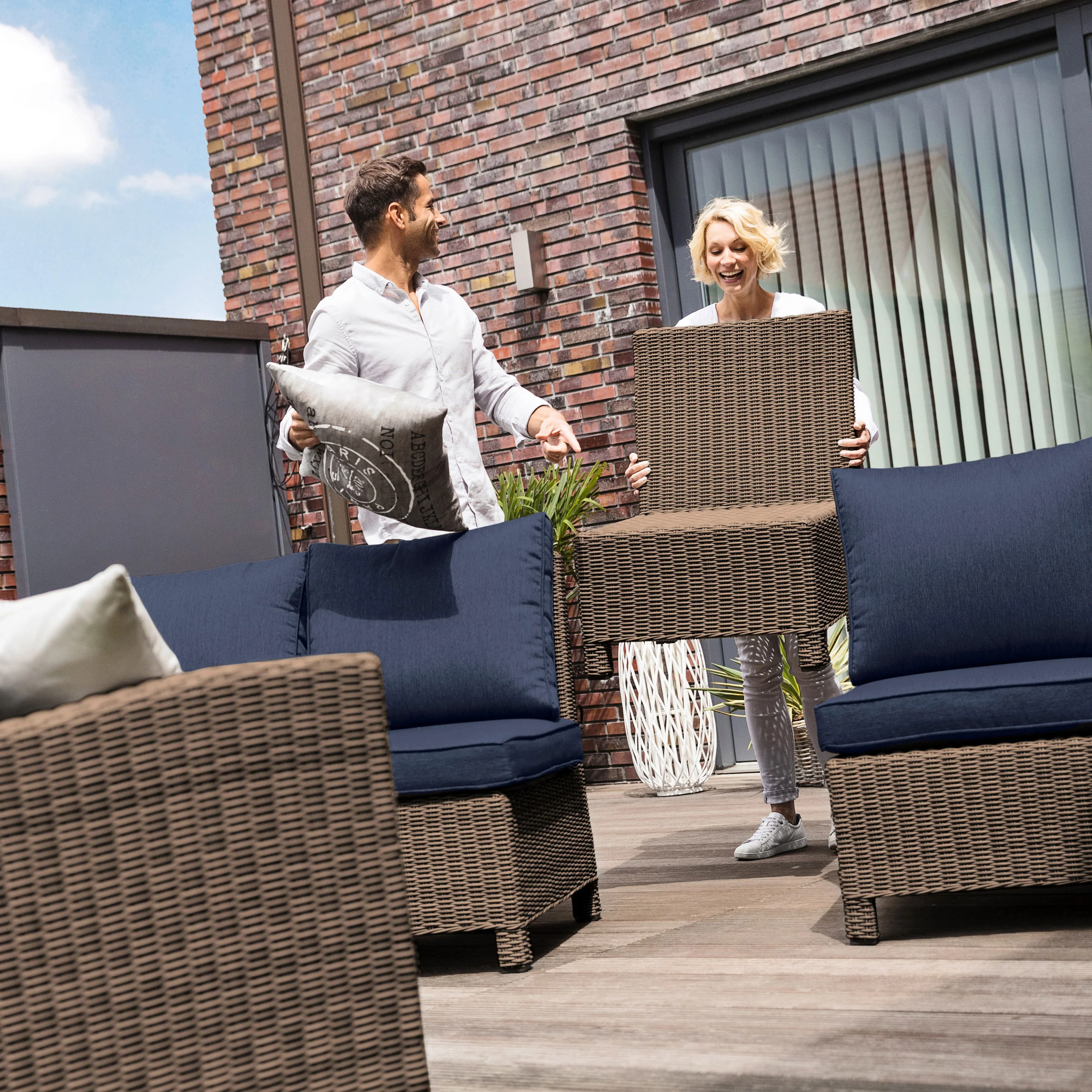 Palma Modular Wicker Left Arm Chair - Image 3