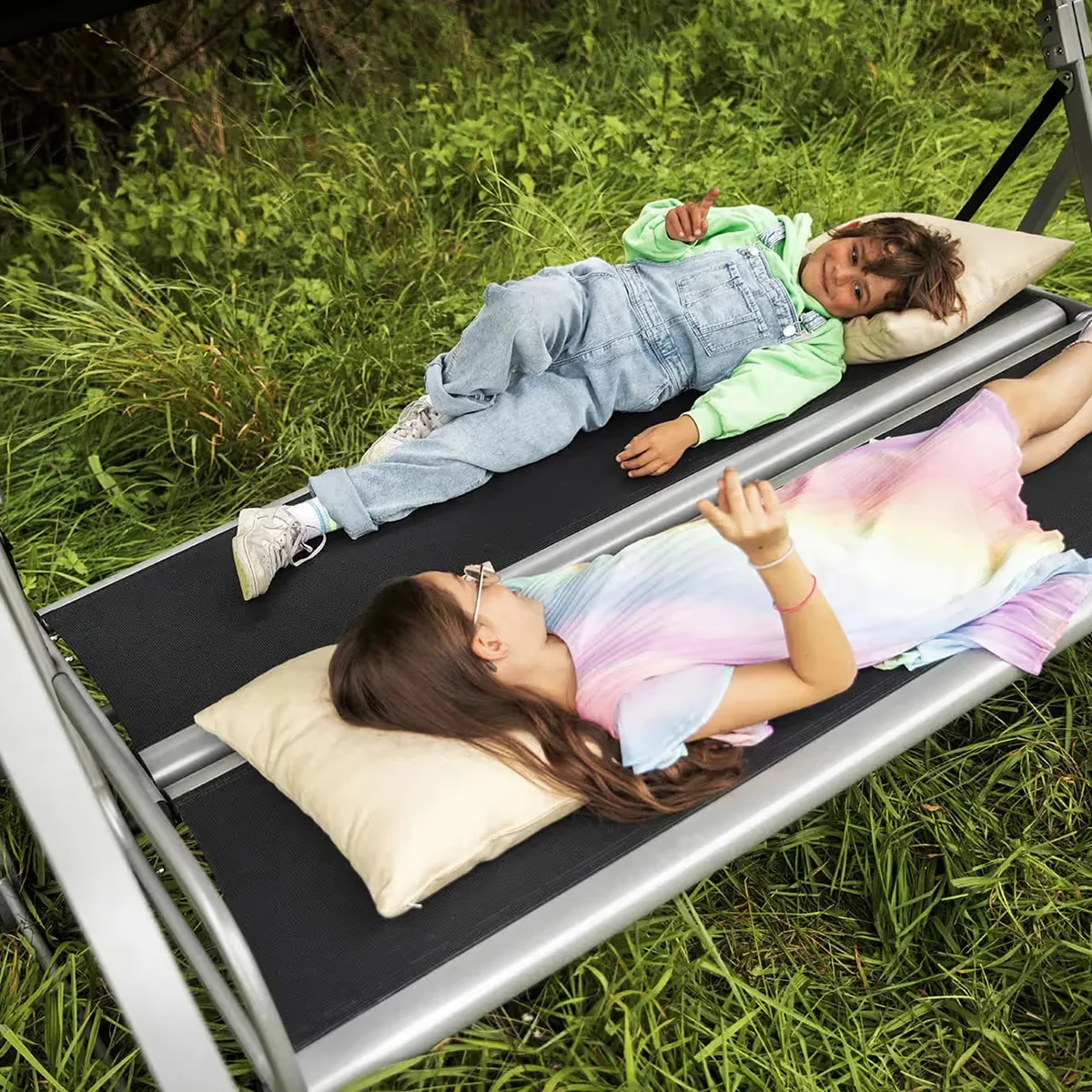 Paradiso 3-Seater Reclining Swing/Daybed - Silver/Anthracite - Image 5