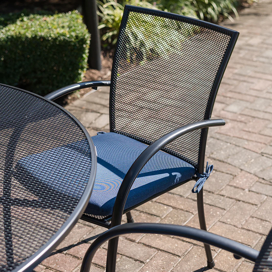Pilano 7-Piece Round Wrought Iron Dining Set - Image 2