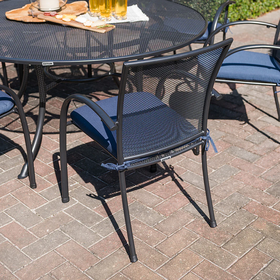 Pilano 7-Piece Round Wrought Iron Dining Set - Image 3