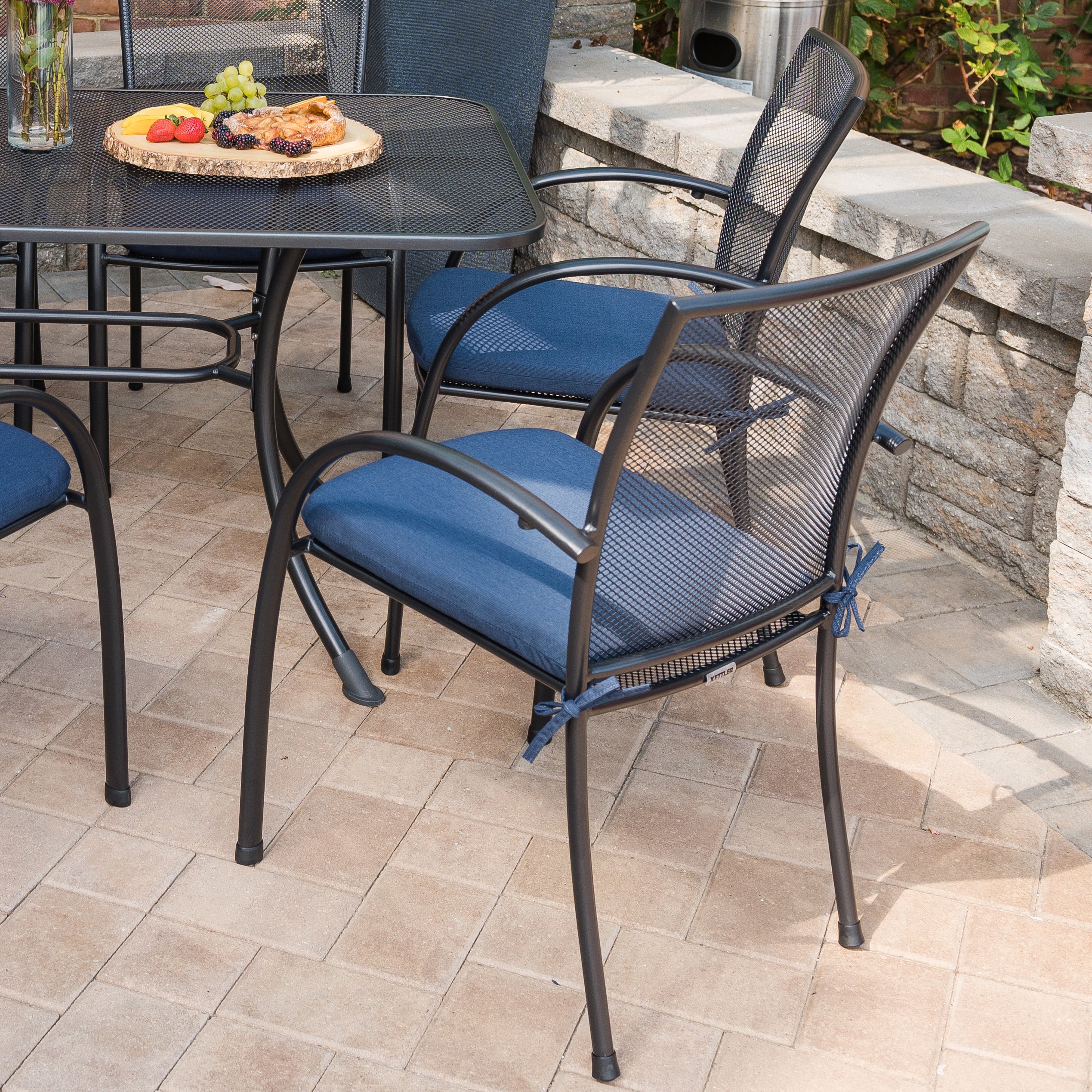 Pilano 7-Piece Wrought Iron Dining Set - Image 4