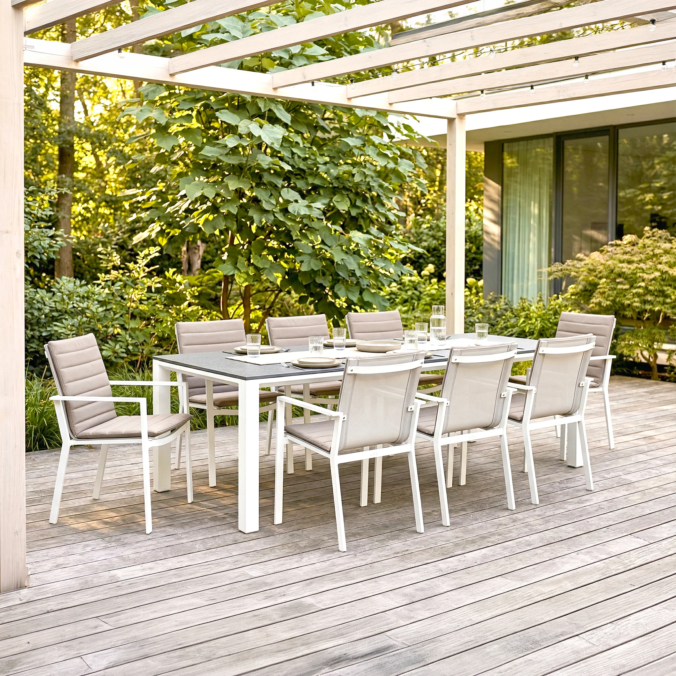 Primavera 9-Piece Dining Sets, White - Image 2