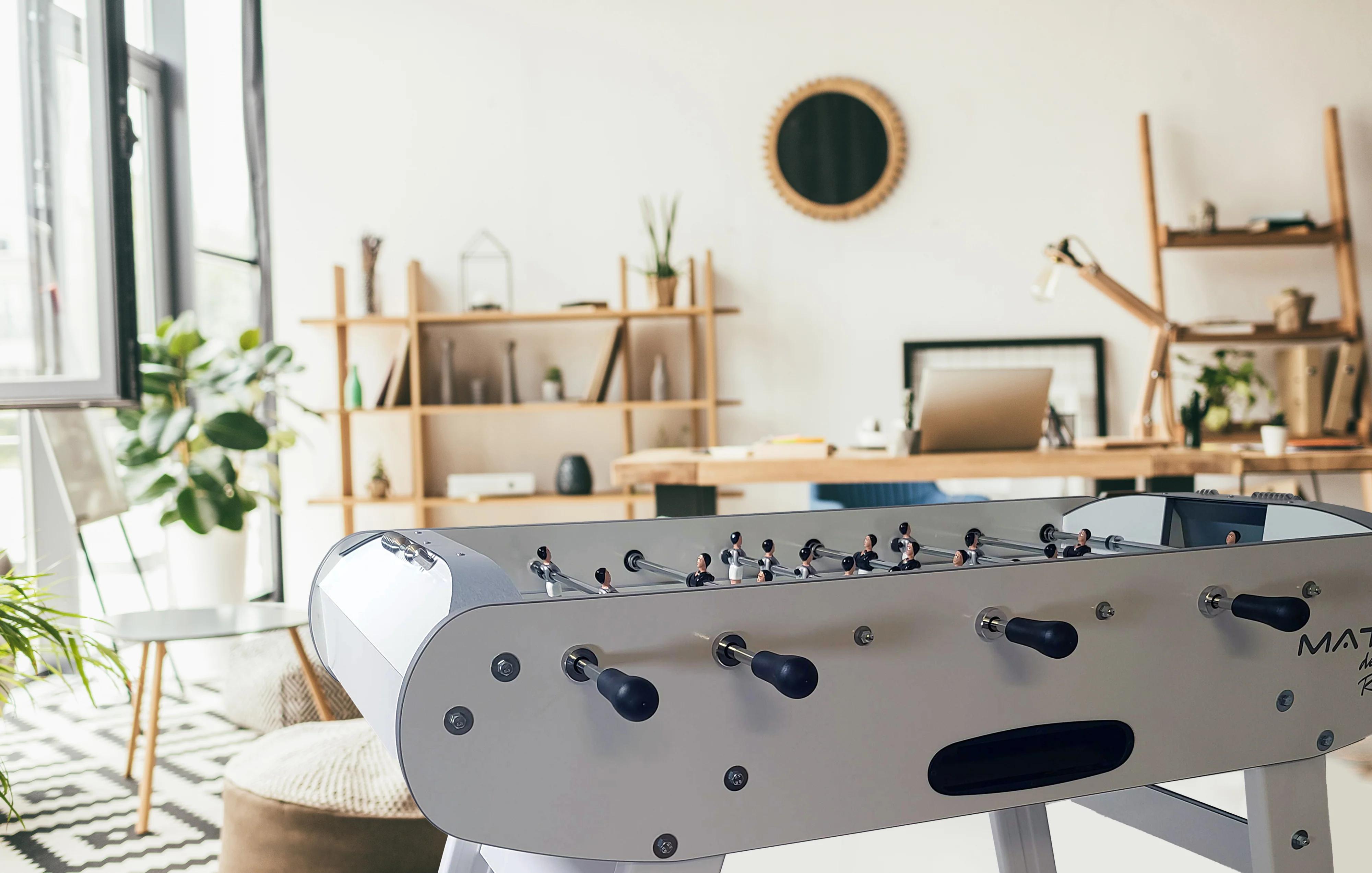 René Pierre Match Blanc Indoor Foosball Table - Image 6