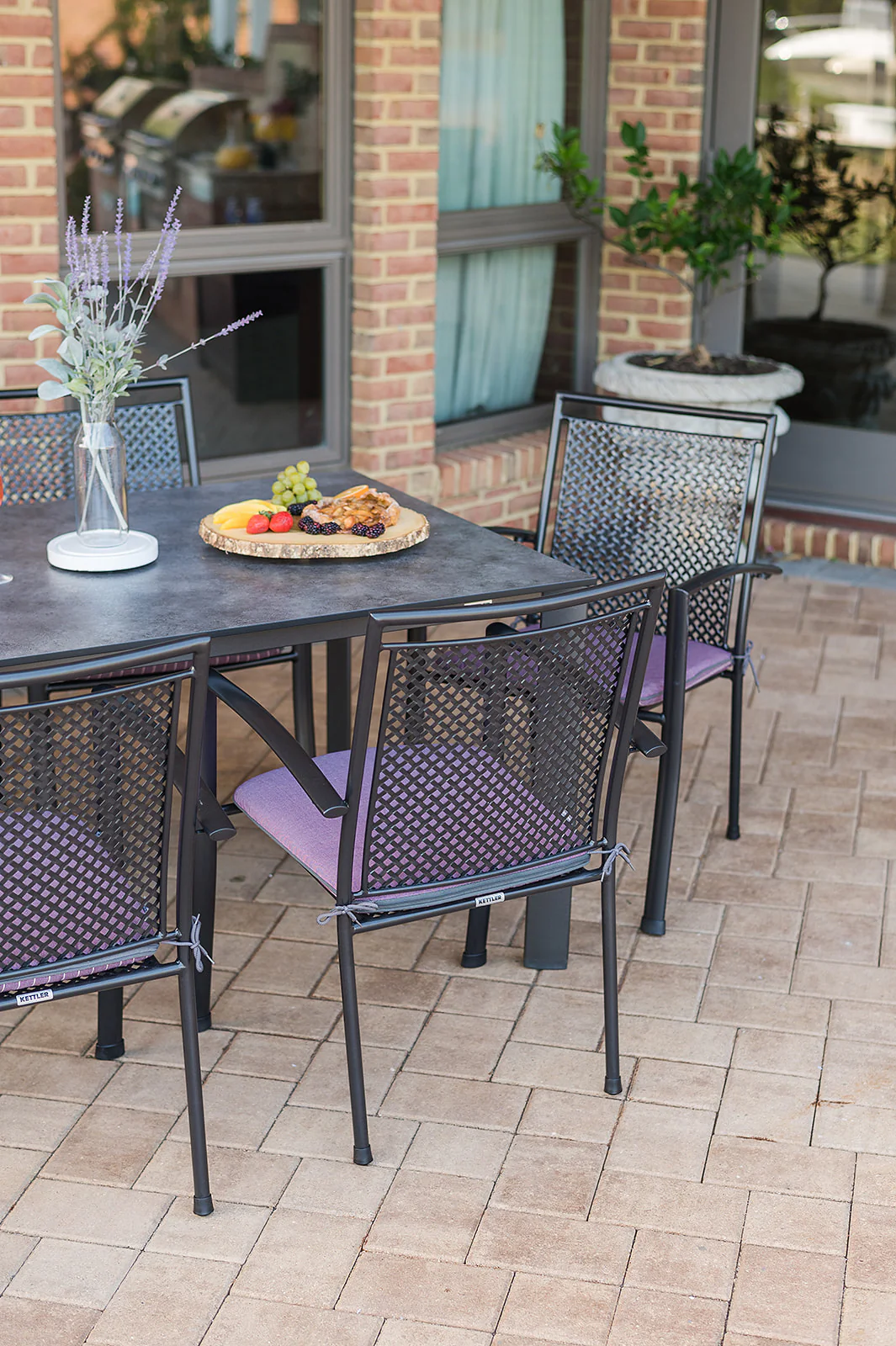 Reno Wrought Iron Arm Chair - Set Of 4 - Image 8