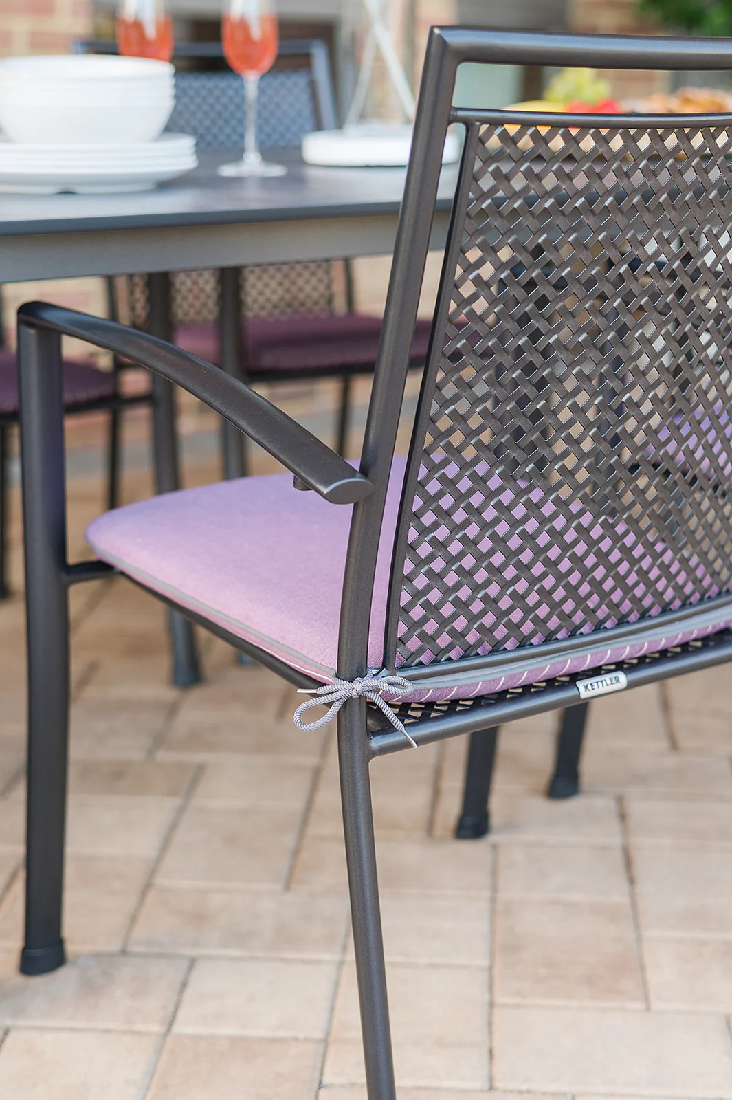 Reno Wrought Iron Arm Chair - Set Of 6 - Image 5