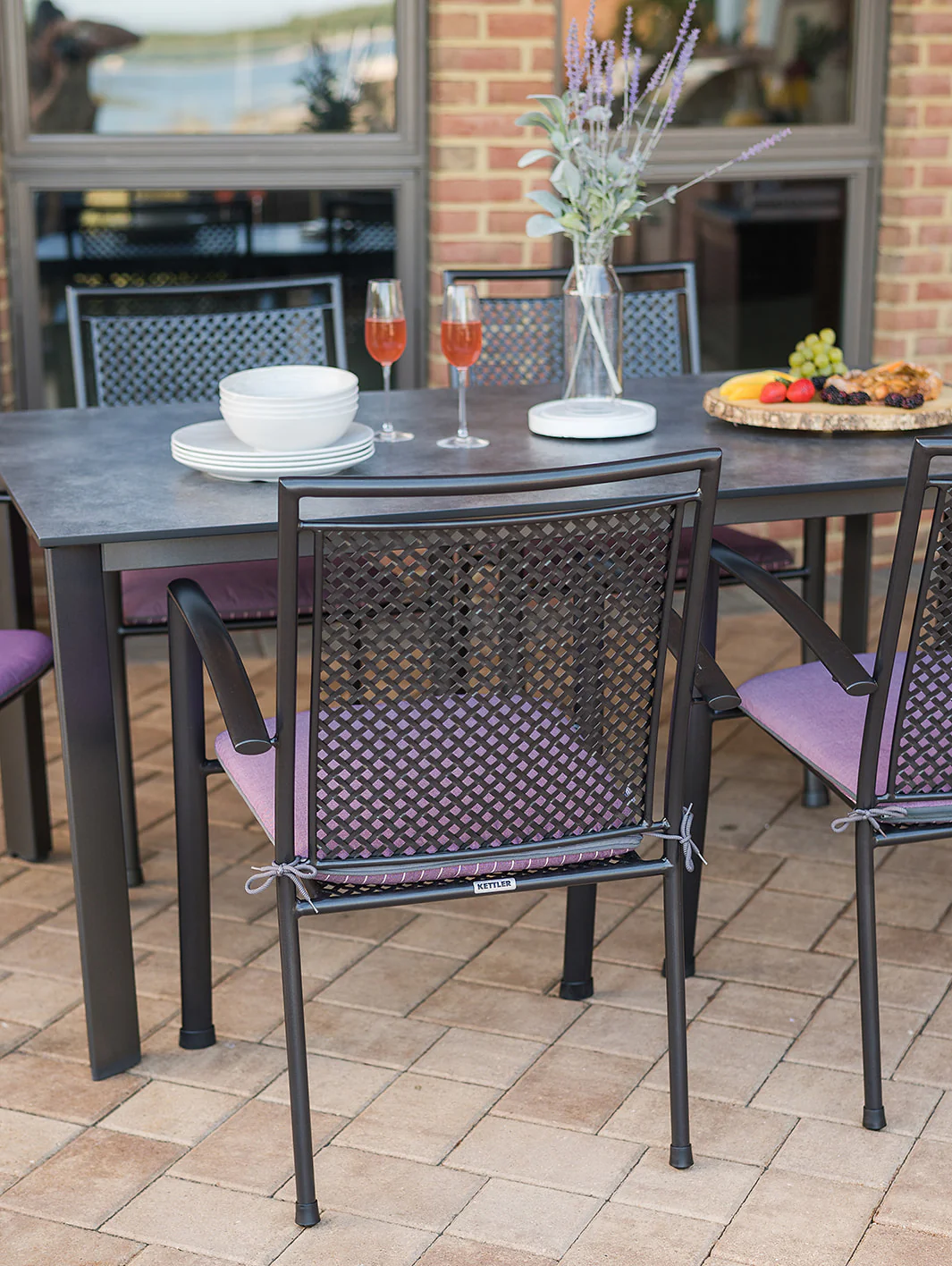 Reno Wrought Iron Arm Chair - Set Of 6 - Image 7