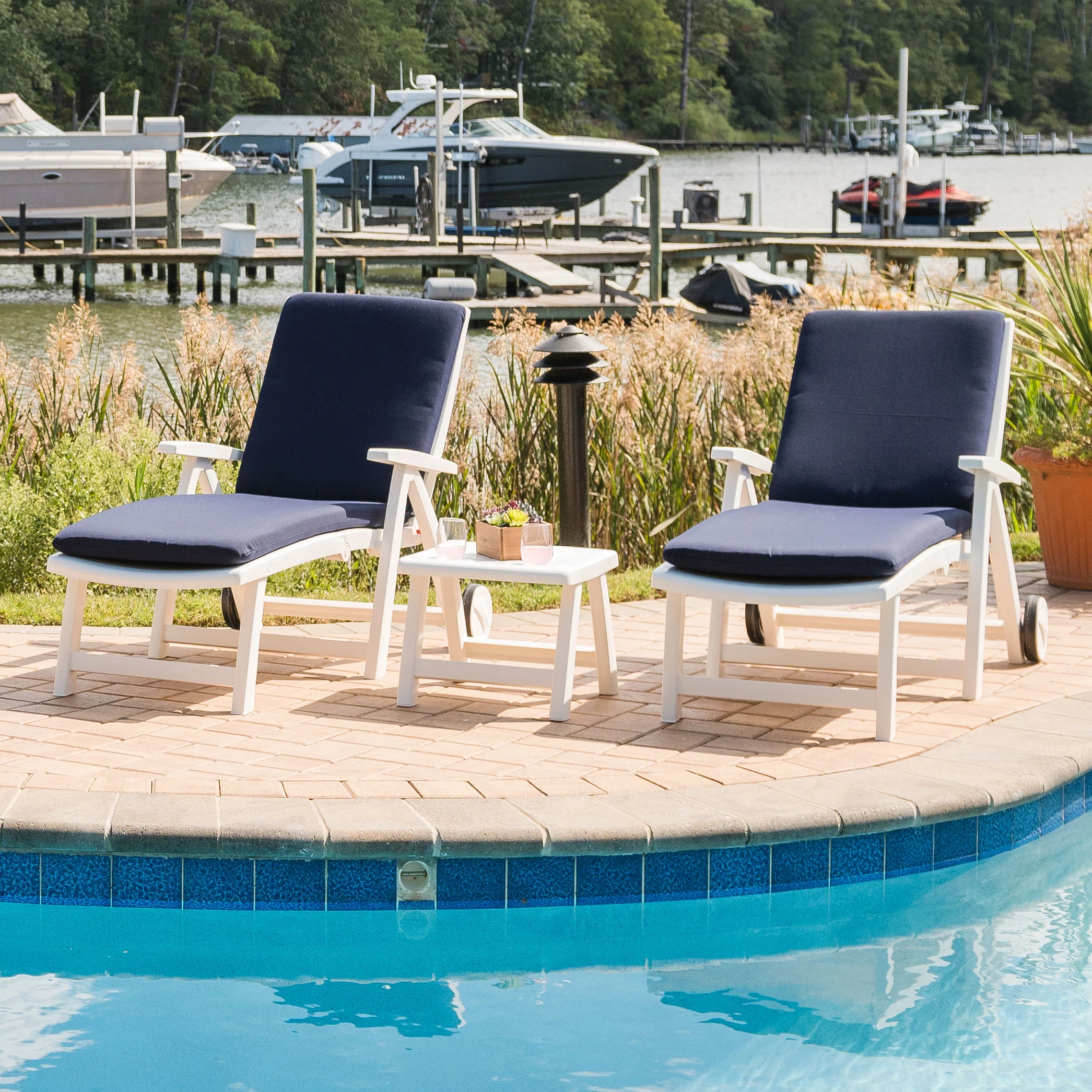Roma Multi Position Lounger Set With Table &amp; Cushions - Image 4