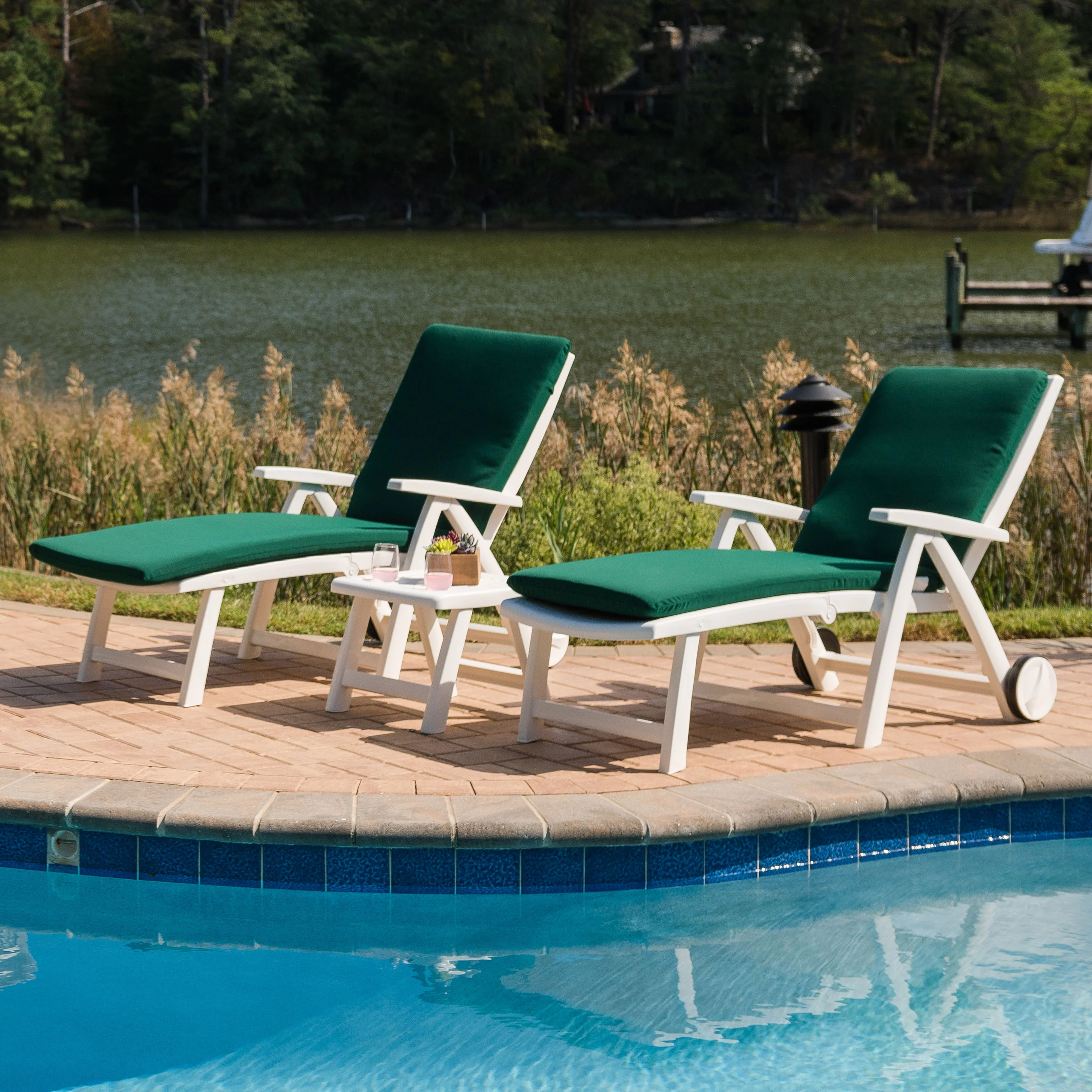 Roma Multi Position Lounger Set With Table &amp; Cushions - Image 5