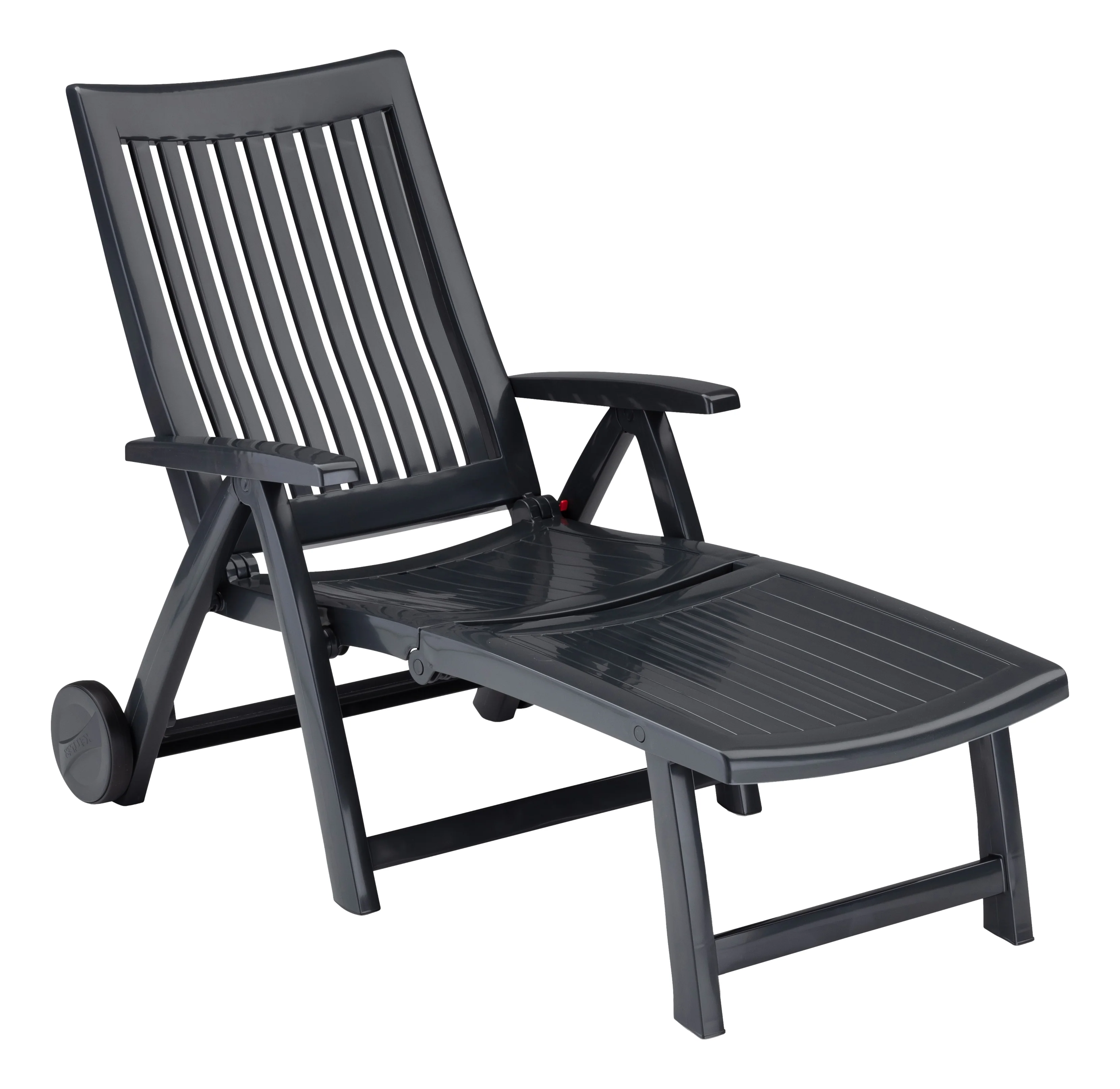 Roma Polymer Resin Multi-Position Lounger, Anthracite - Image 2