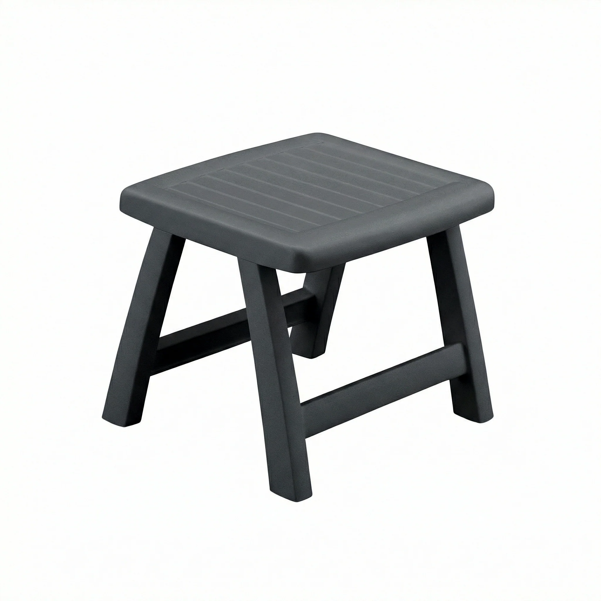 Roma Polymer Resin Side Table / Ottoman, Anthracite - Image 2
