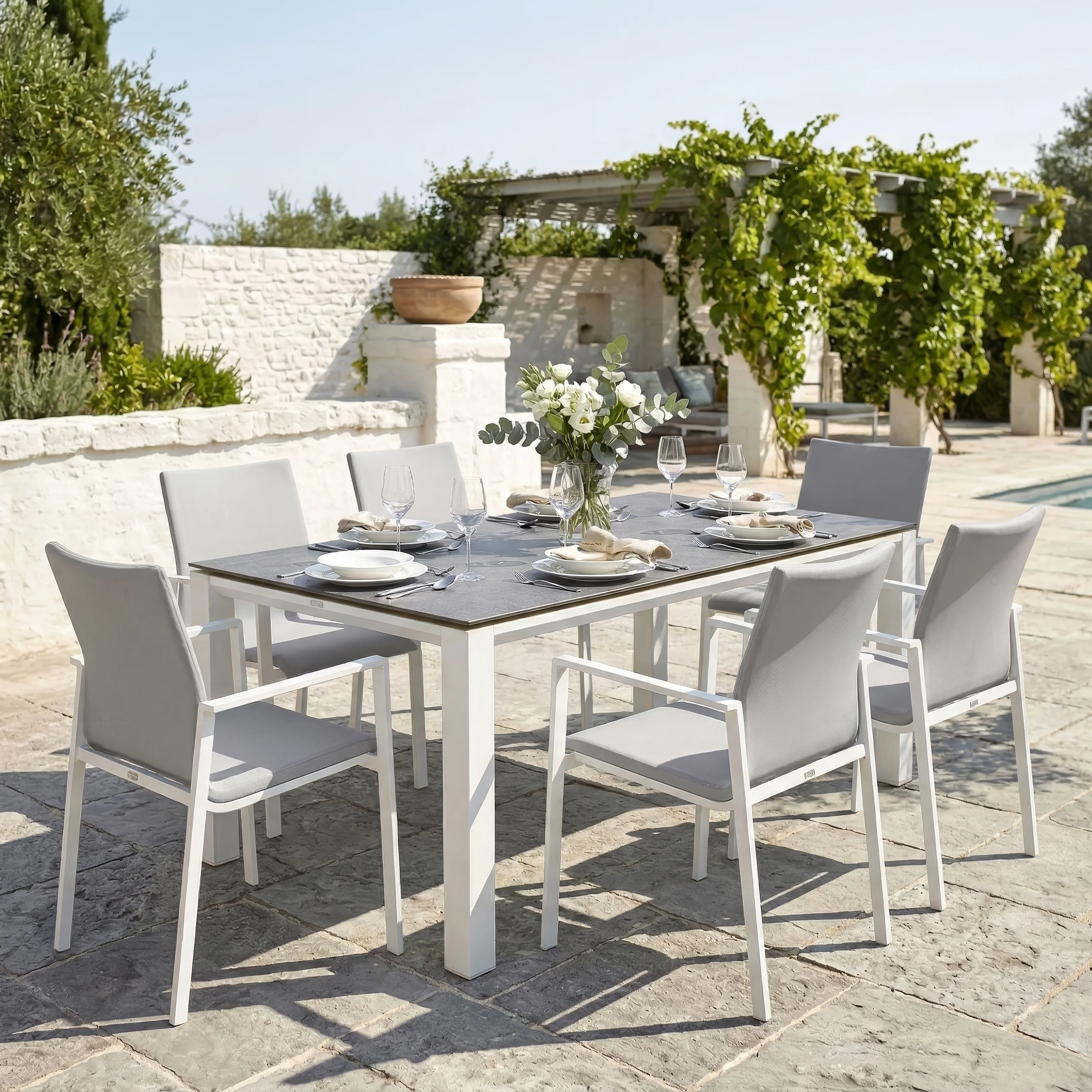 Sense 7-Piece Dining Set, White