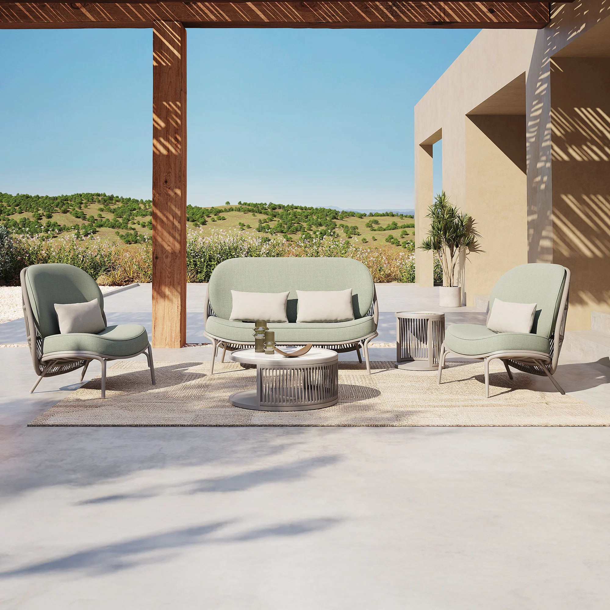 Shell 5-Piece Lounge Set with Pillows - Image 2
