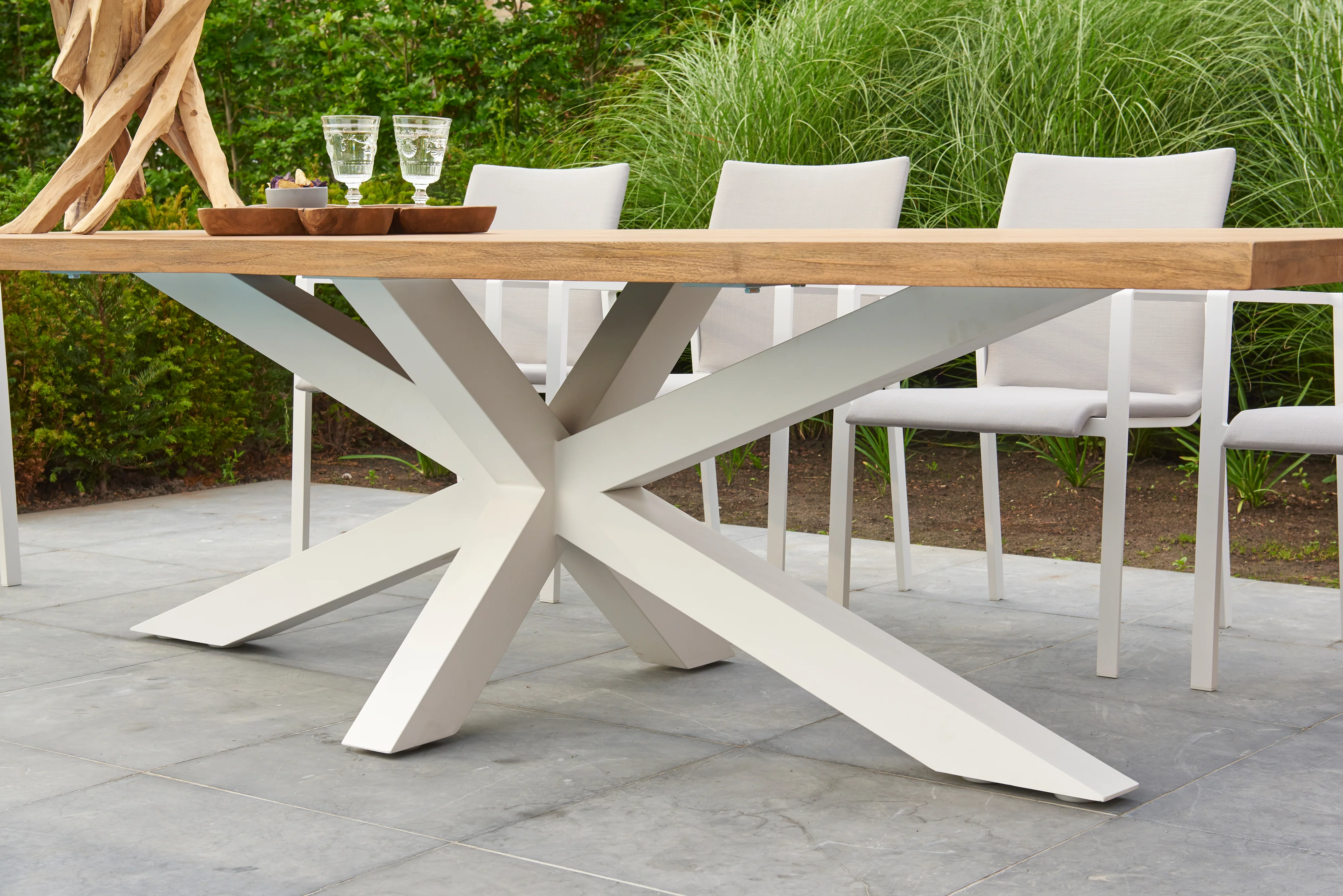 Timor 90x40-inch Teak Top Dining Table - Image 5