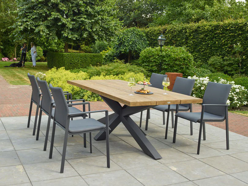 Timor 90x40-inch Teak Top Dining Table - Image 7