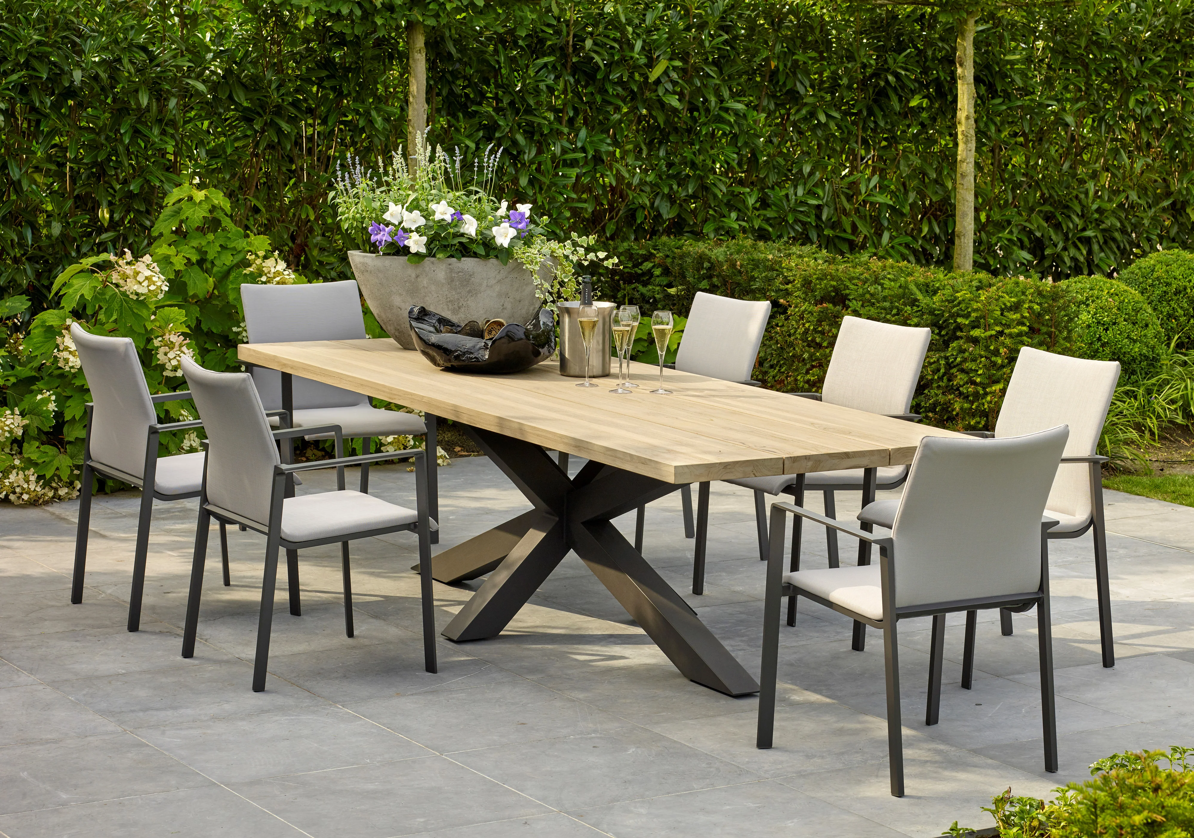 Timor 90x40-inch Teak Top Dining Table - Image 8