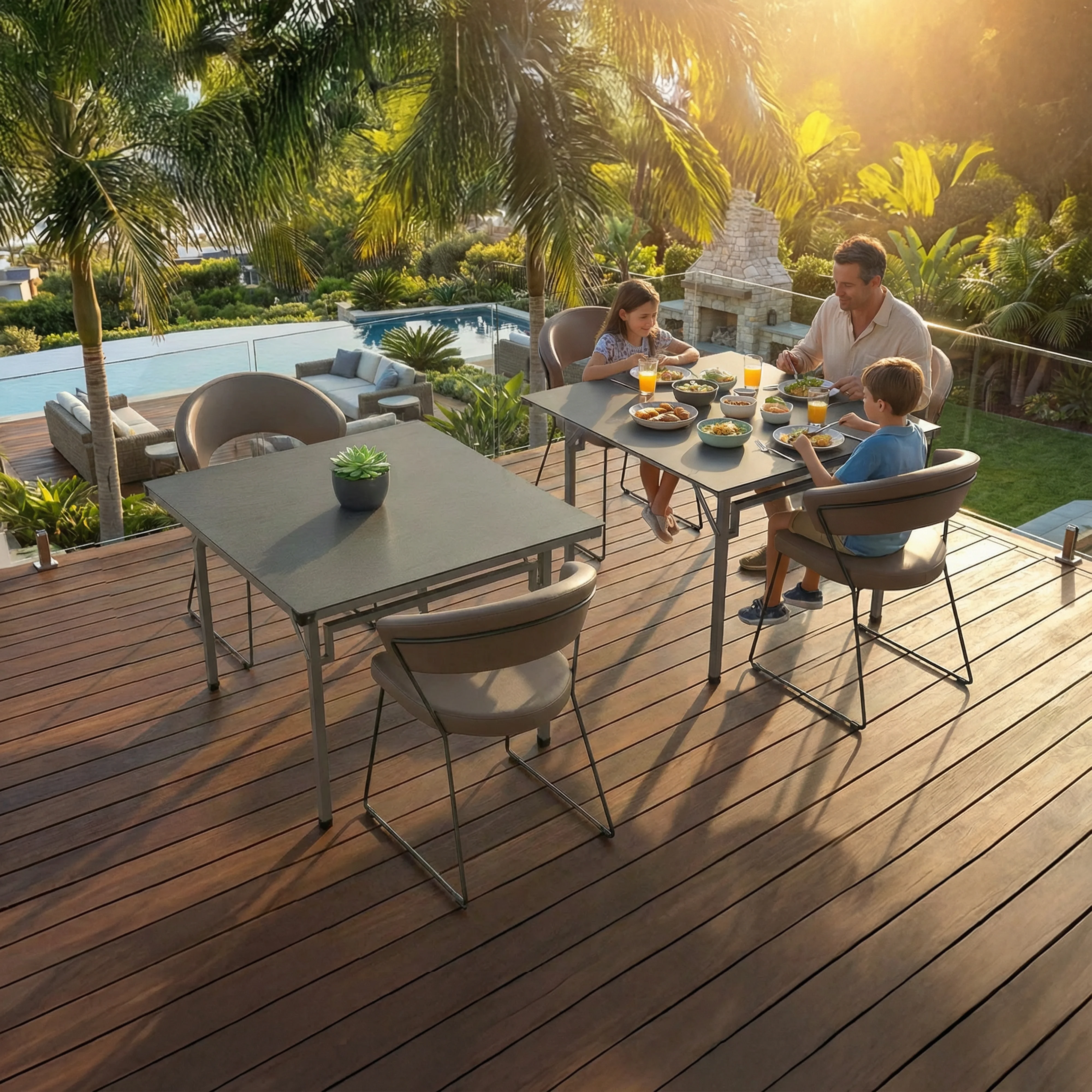 Versa Convertible Outdoor Table Tennis Table with 2-Player Set - Image 4